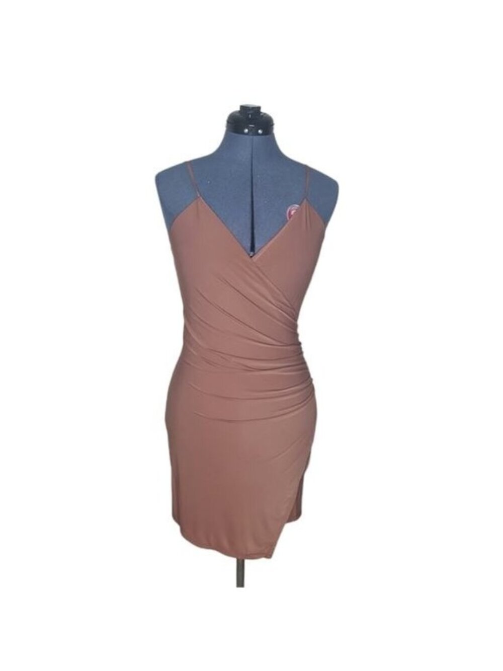 Urban Outfitters Lumire Dress M Brown Ruched Bodycon Mini Cami NWT